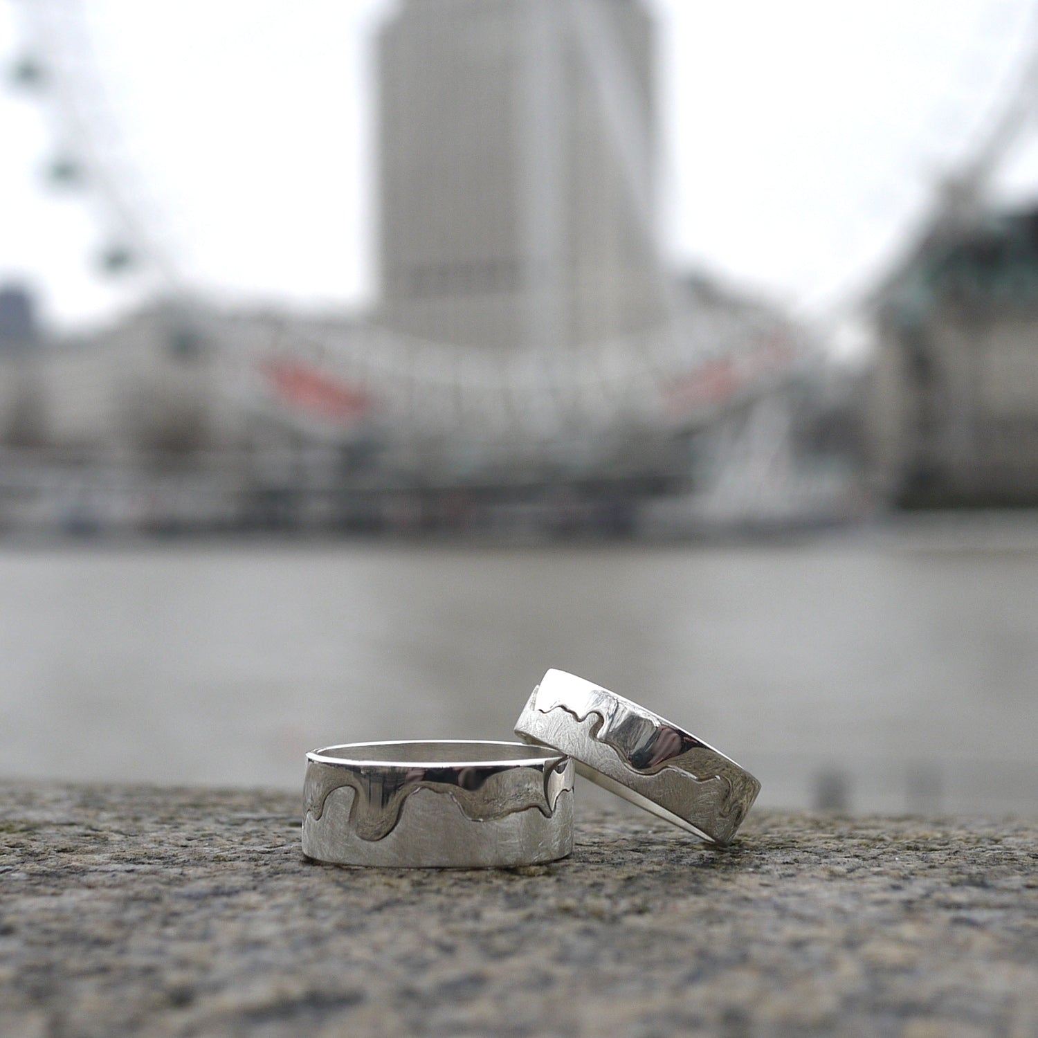 River Thames Custom Silver Ring