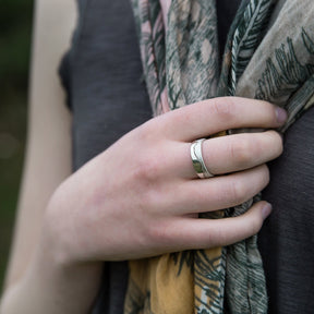 Handmade Silver Ring Mountain Ranges