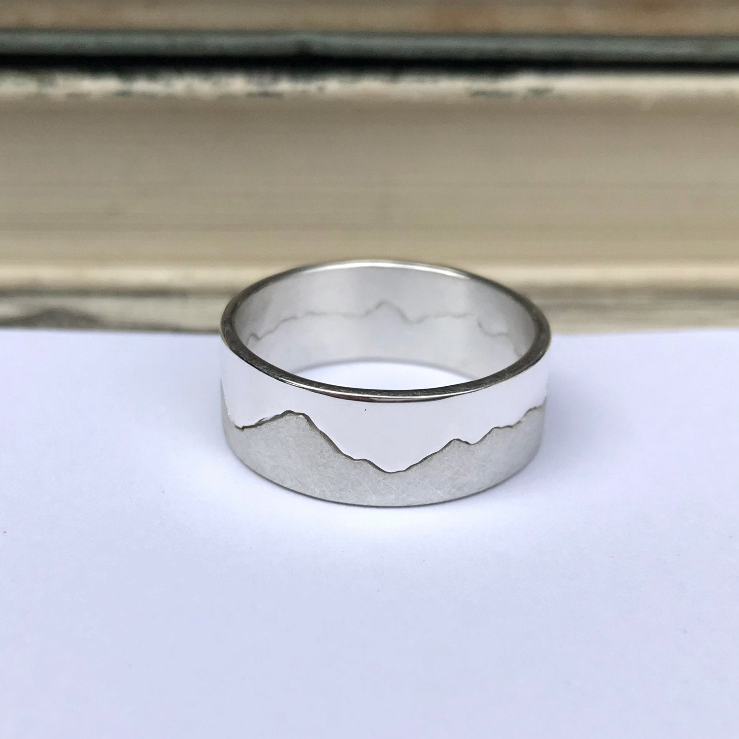 Handmade Silver Ring Mountain Ranges