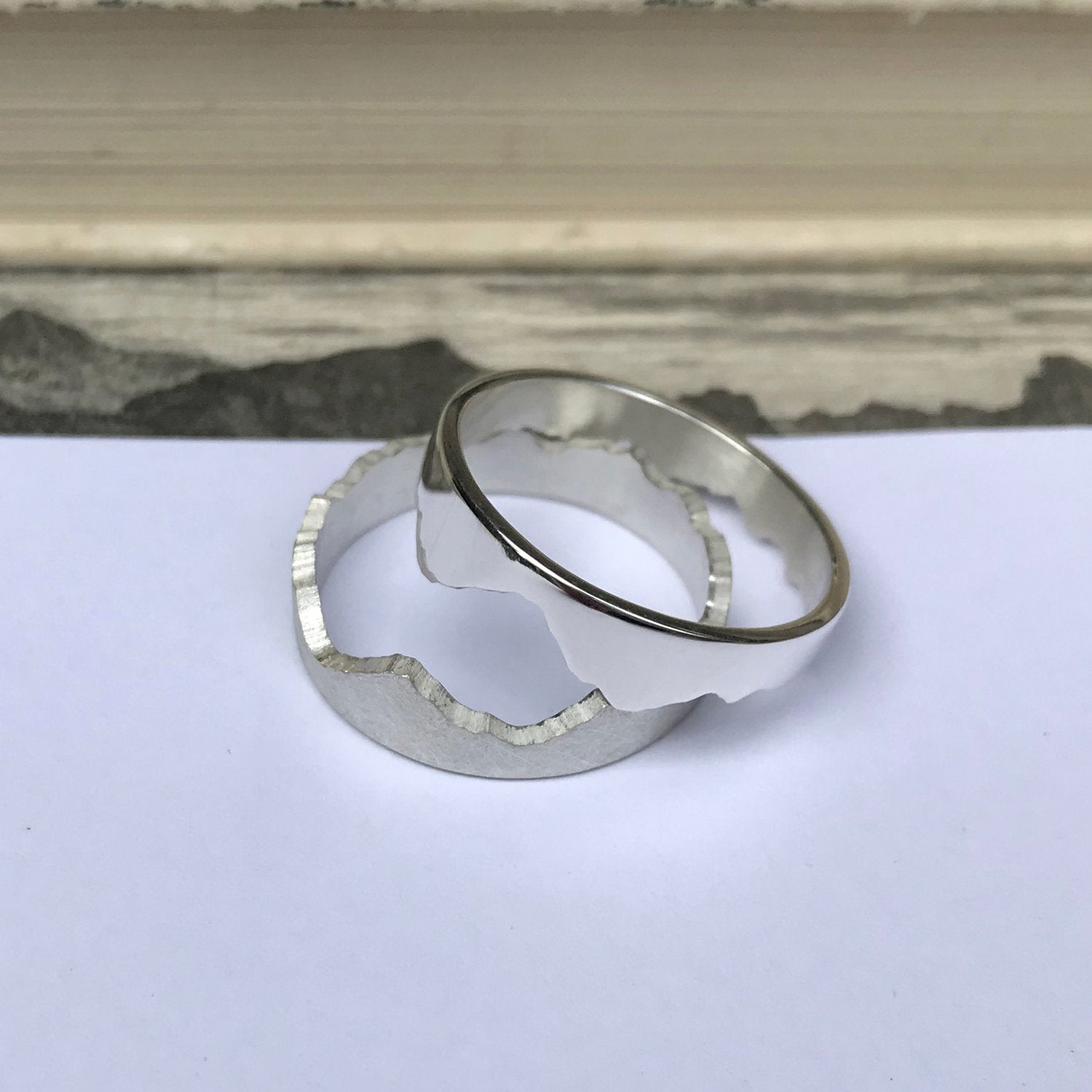 Handmade Silver Ring Mountain Ranges