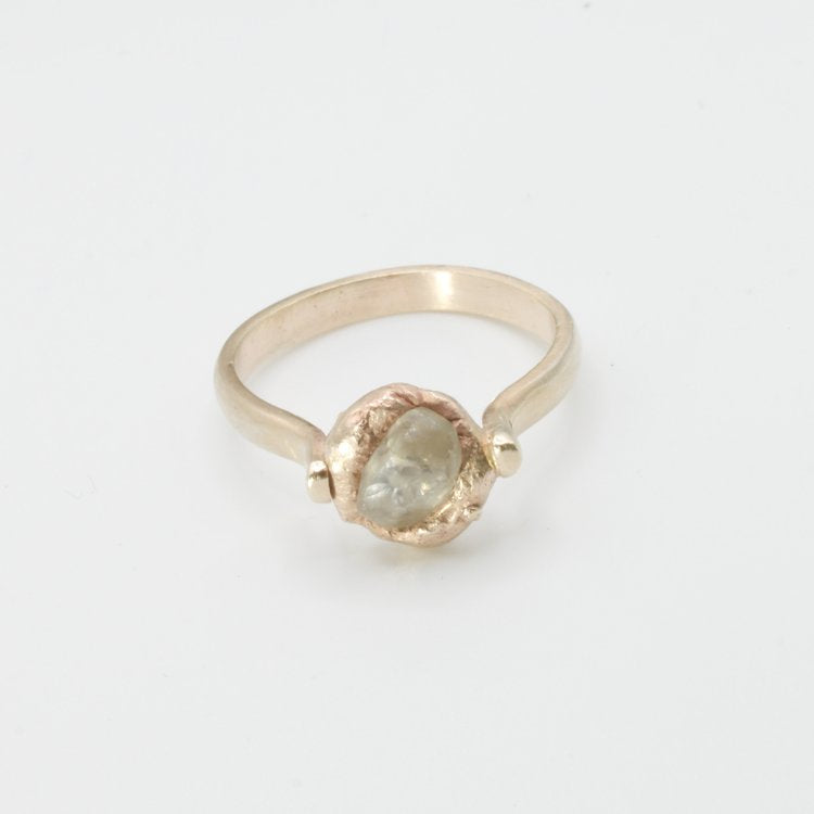 Unique 9ct Gold Ring - Rough 0.92 Diamond - Boutee