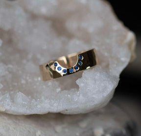 Sapphire Ring, Nesting Band - Boutee