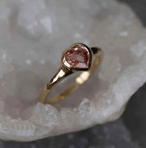 Pink Sapphire Ring, Heart Shape - Boutee