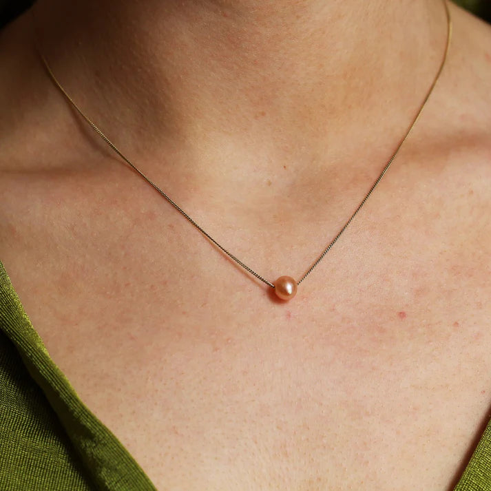 Ethereal Peach Pearl Pendant - Boutee