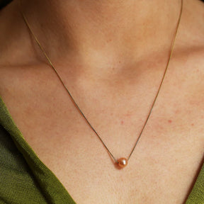 Ethereal Peach Pearl Pendant - Boutee