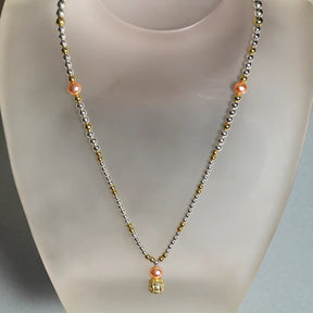 Majestic Peach Pearl Necklace - Boutee