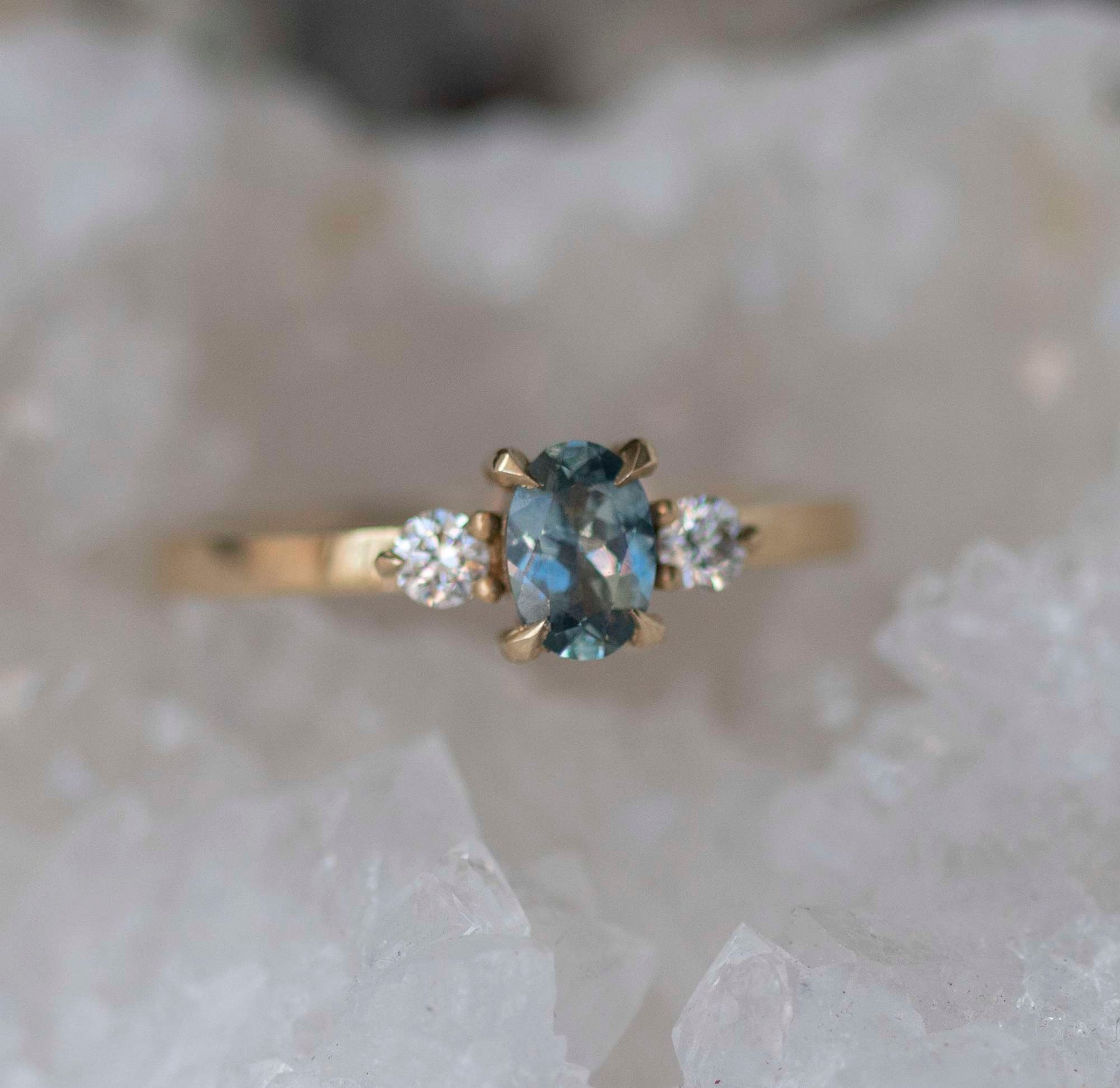 Montana Sapphire Ring with Diamonds - Boutee