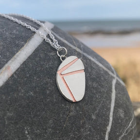 Letter Pebble Pendant Necklace