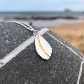 Letter Pebble Pendant Necklace