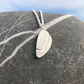 Letter Pebble Pendant Necklace