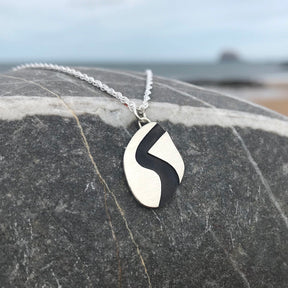 Letter Pebble Pendant Necklace