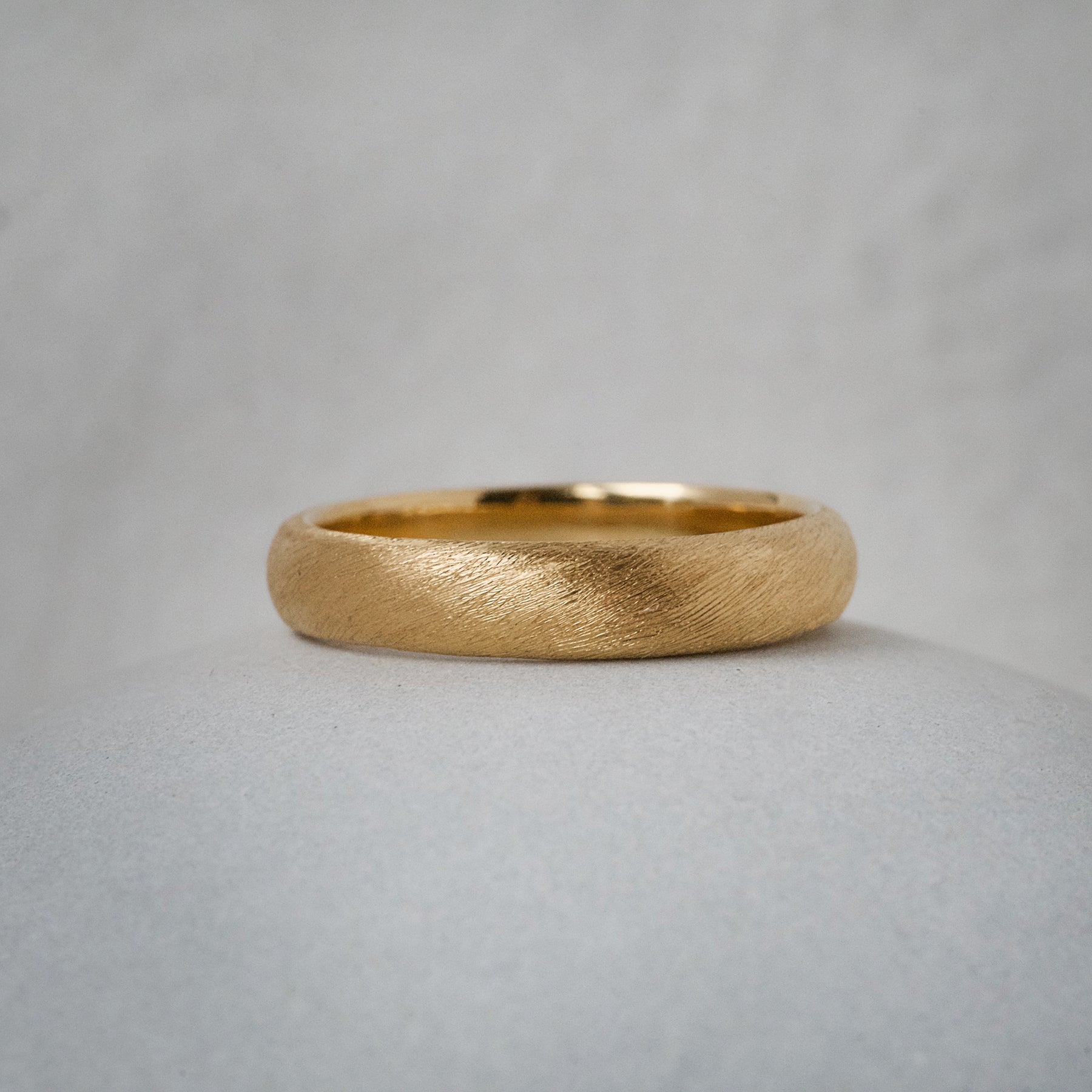 Wave Engraved Court Ring Band