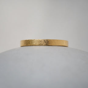 Fine Satin Hammered Ring Band