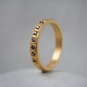 Cognac Diamond Half Eternity Ring