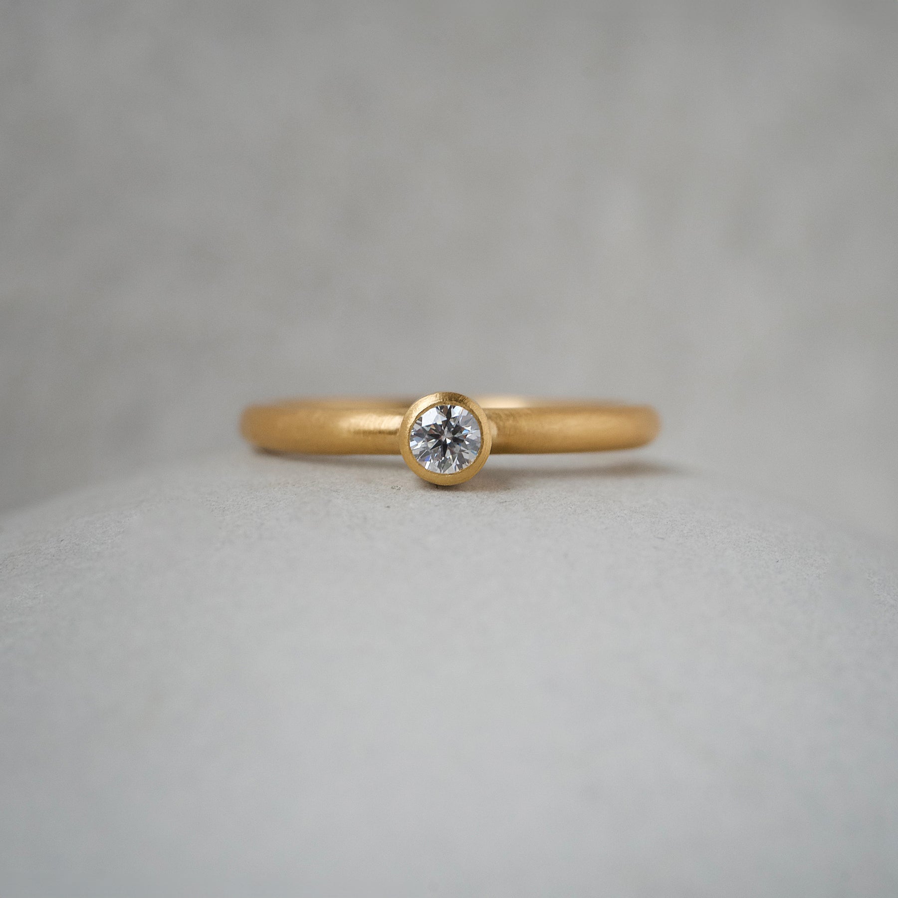 Minimal Diamond Solitaire Engagement Ring