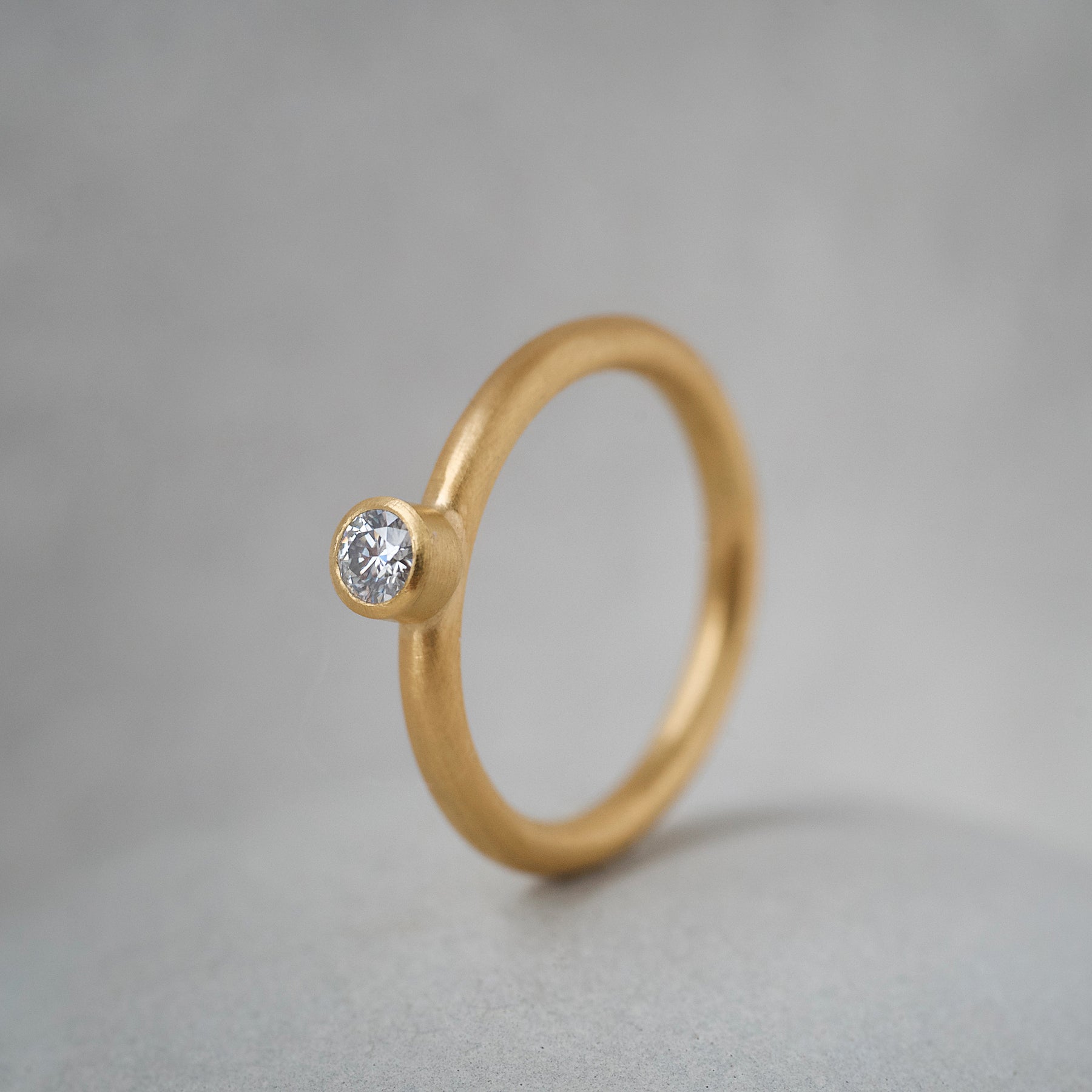 Minimal Diamond Solitaire Engagement Ring