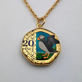 King Charles III Twenty Pence - Enamelled Coin Necklace - Boutee