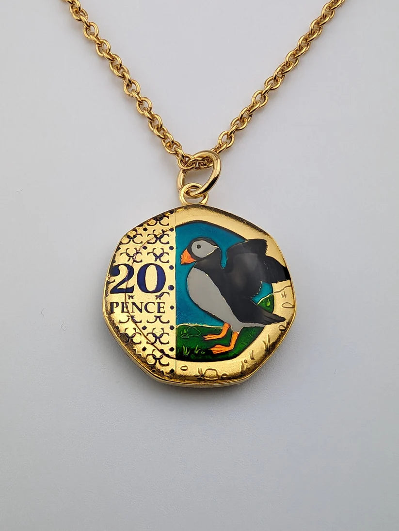 King Charles III Twenty Pence - Enamelled Coin Necklace - Boutee