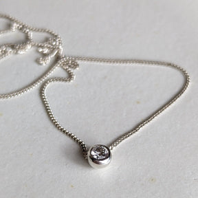 Sterling Silver Moissanite Necklace - DEI CollectionNecklacesBooblinka Jewellery