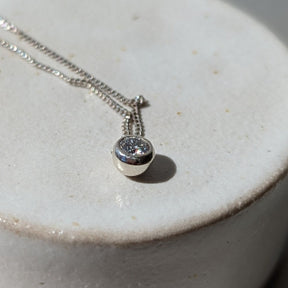 Sterling Silver Moissanite Necklace - DEI CollectionNecklacesBooblinka Jewellery