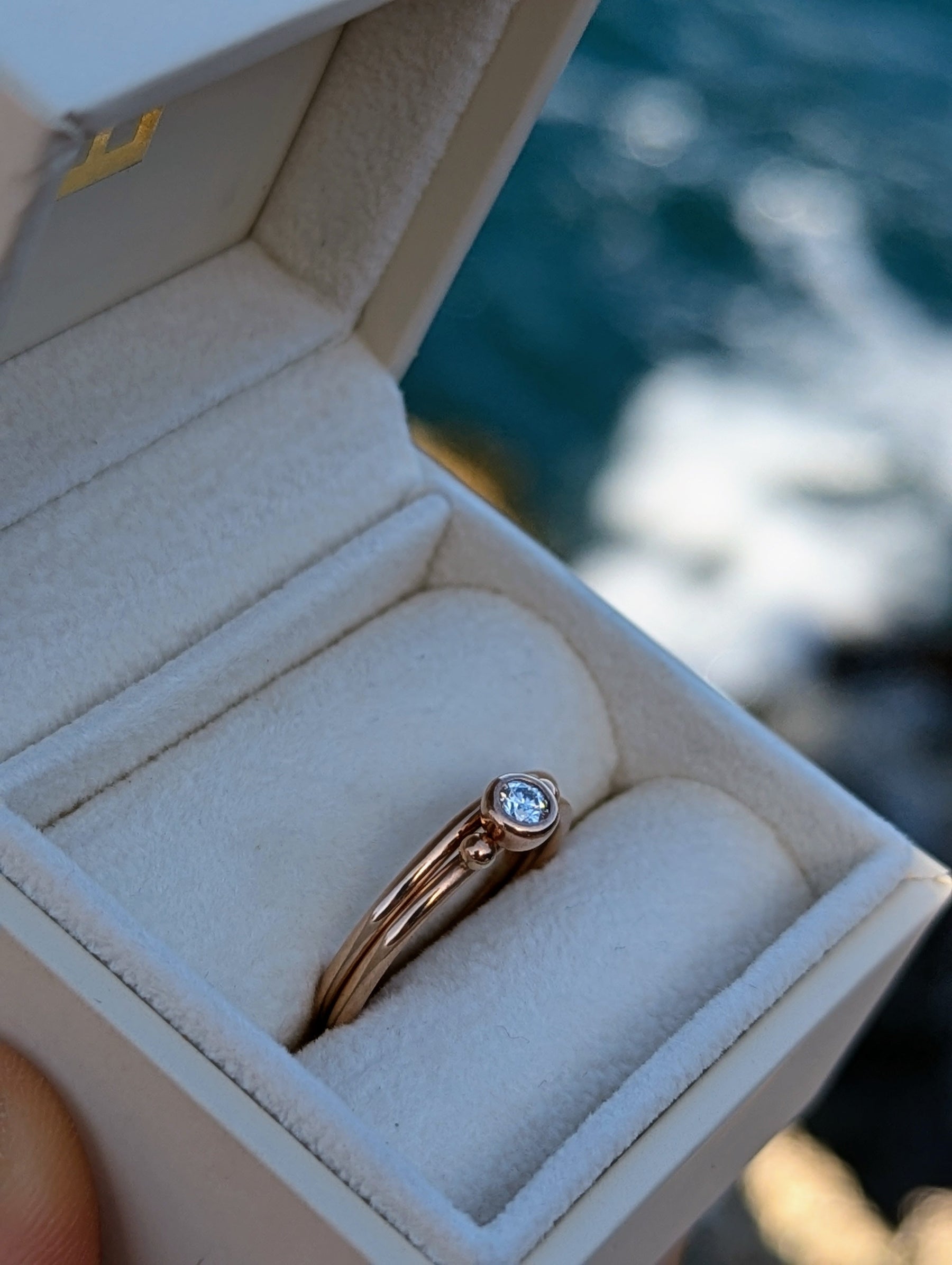 Rose Gold Moissanite Engagement Stacking Rings – DEI Collection