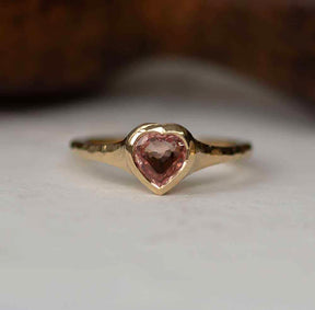 Pink Sapphire Ring, Heart Shape - Boutee