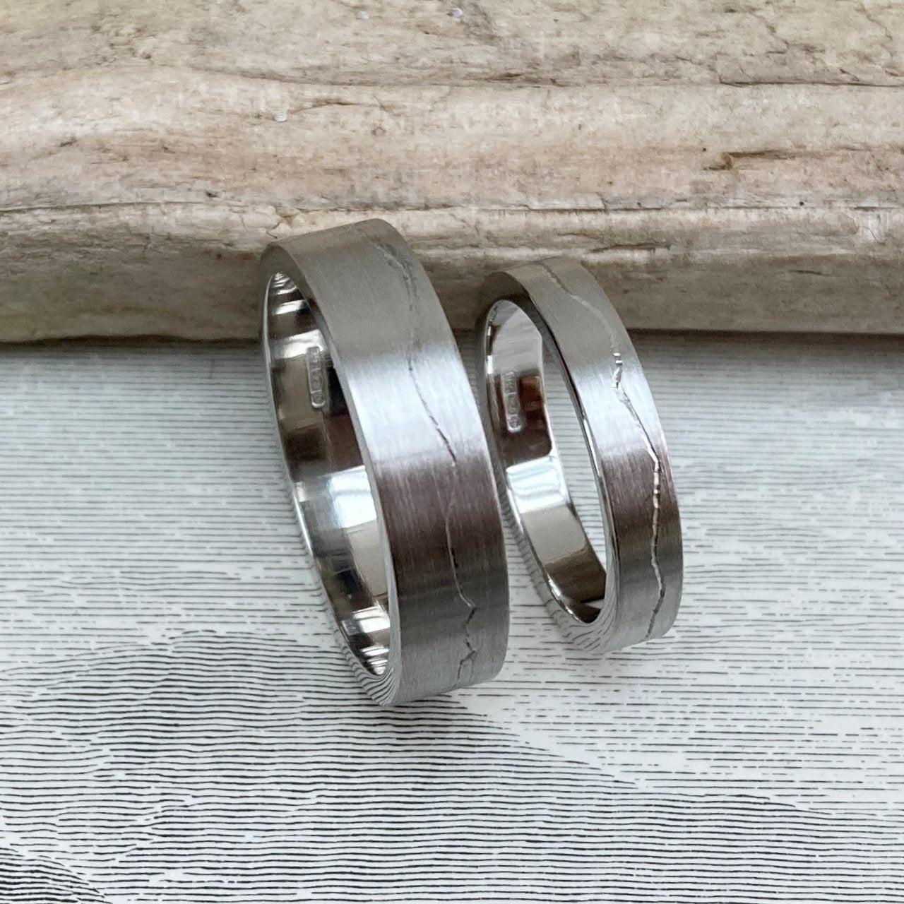 Custom Mountain Engraved Platinum Ring