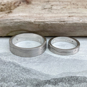 Custom Mountain Engraved Platinum Ring