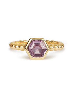 Violet Sapphire Hex Ring - Boutee