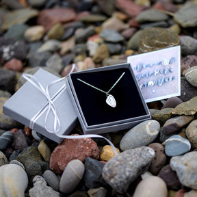 Letter Pebble Pendant Necklace