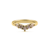 Champagne Diamond Wishbone Ring - Boutee