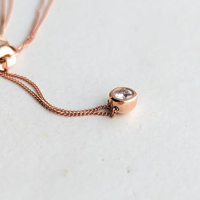 Rose Gold Moissanite Necklace - DEI CollectionNecklacesBooblinka Jewellery