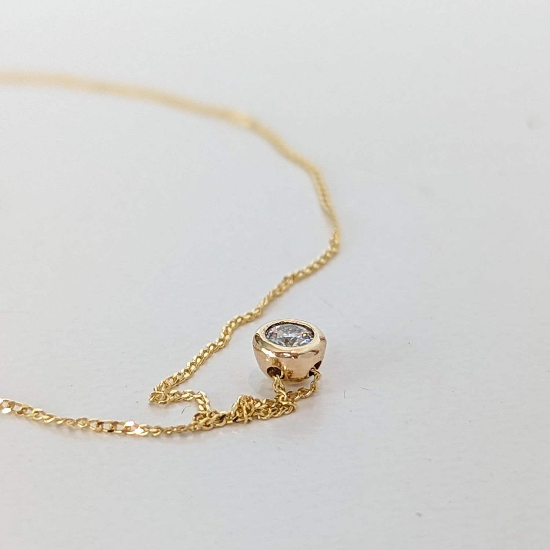 Gold Moissanite Necklace - DEI CollectionNecklacesBooblinka Jewellery