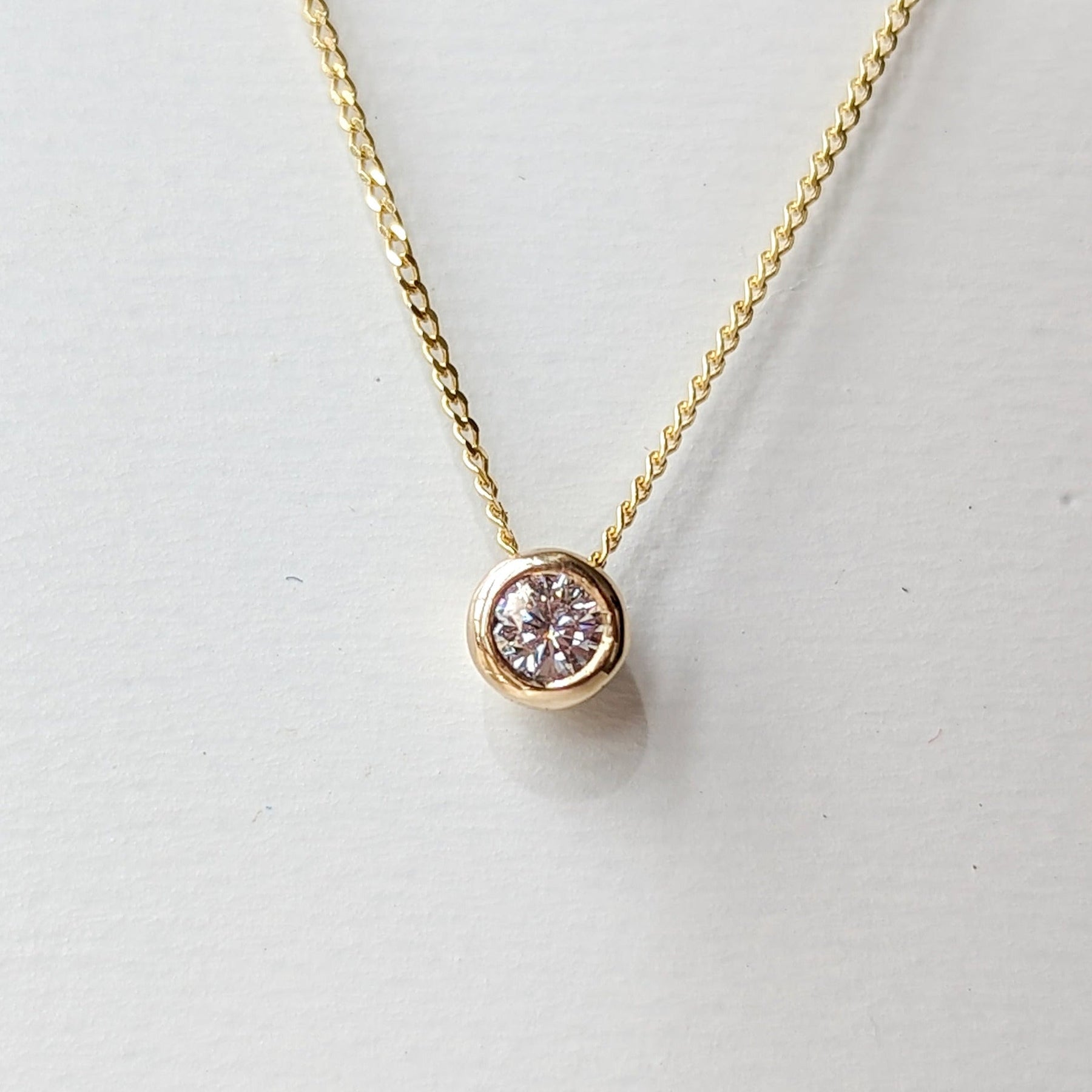 Gold Moissanite Necklace - DEI CollectionNecklacesBooblinka Jewellery