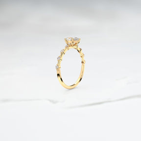 Diamond Gaia Ice Ring - Lelya - bespoke engagement and wedding rings made in Scotland, UK