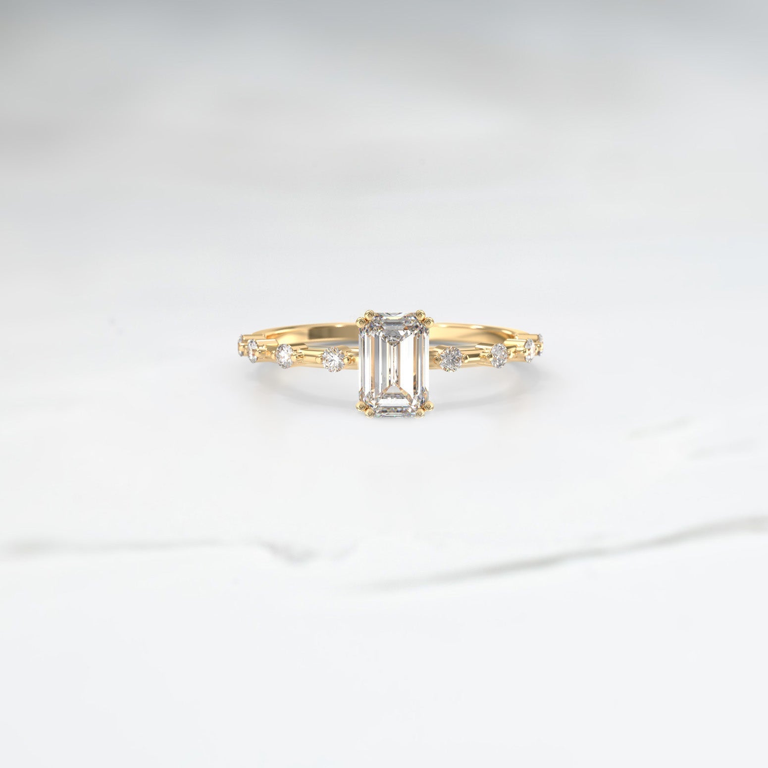 Diamond Maia Ice Ring - Lelya - bespoke engagement and wedding rings made in Scotland, UK