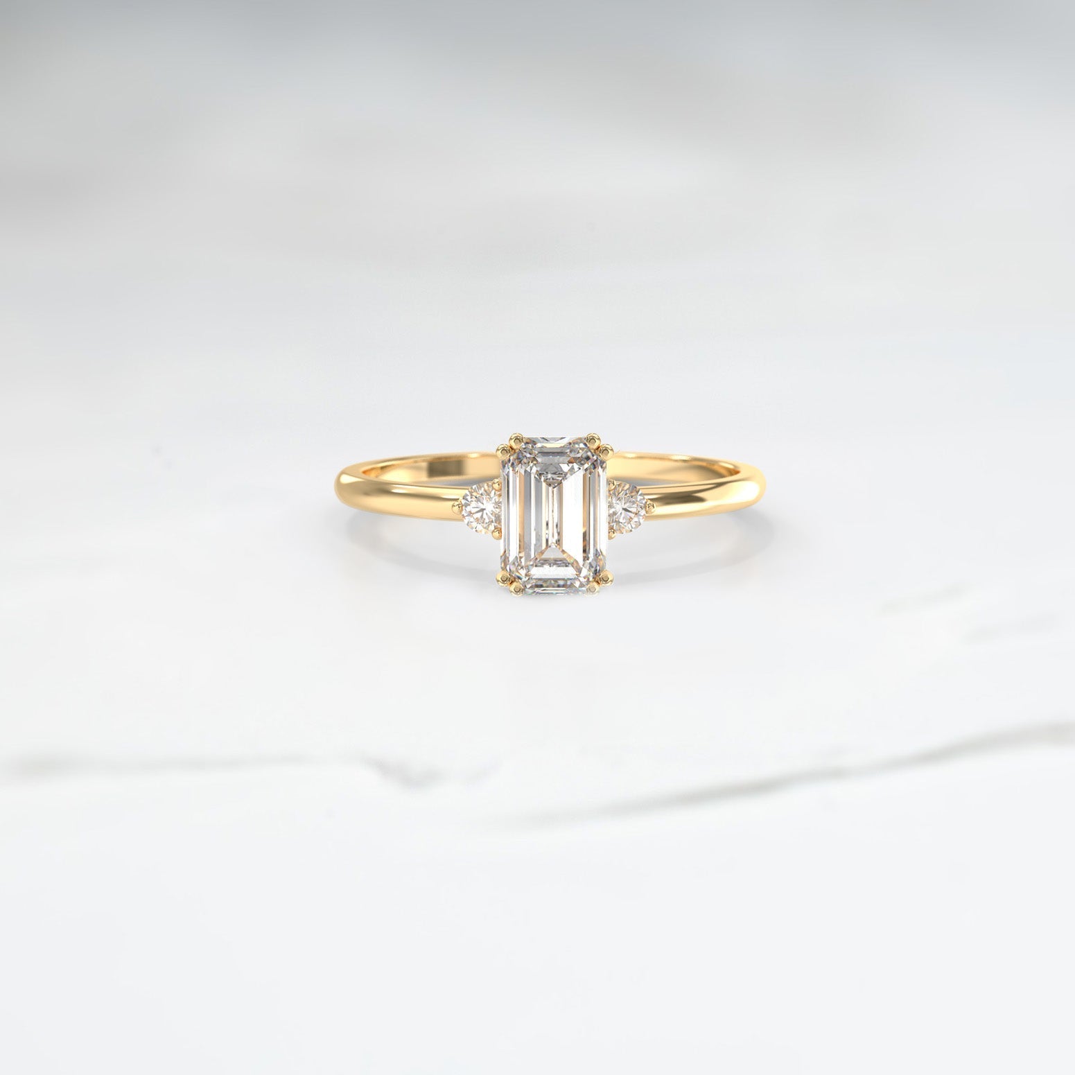 Diamond Maia Triad Ring - Lelya - bespoke engagement and wedding rings made in Scotland, UK