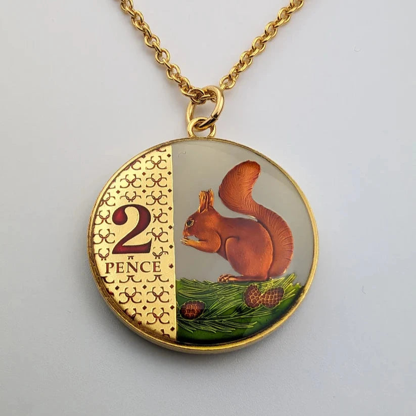 King Charles III Two Pence - Enamelled Coin Necklace - Boutee