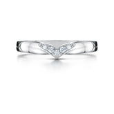 Diamond Set Shaped Wedding ring in Platinum 