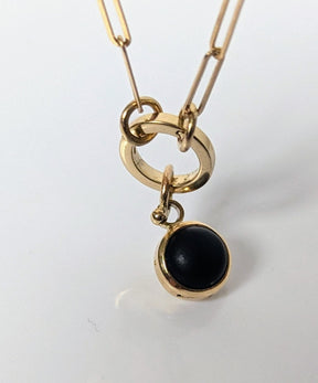 Pirate Black Sea Glass 9 Carat Gold Necklace – Allure CollectionNecklacesBooblinka Jewellery