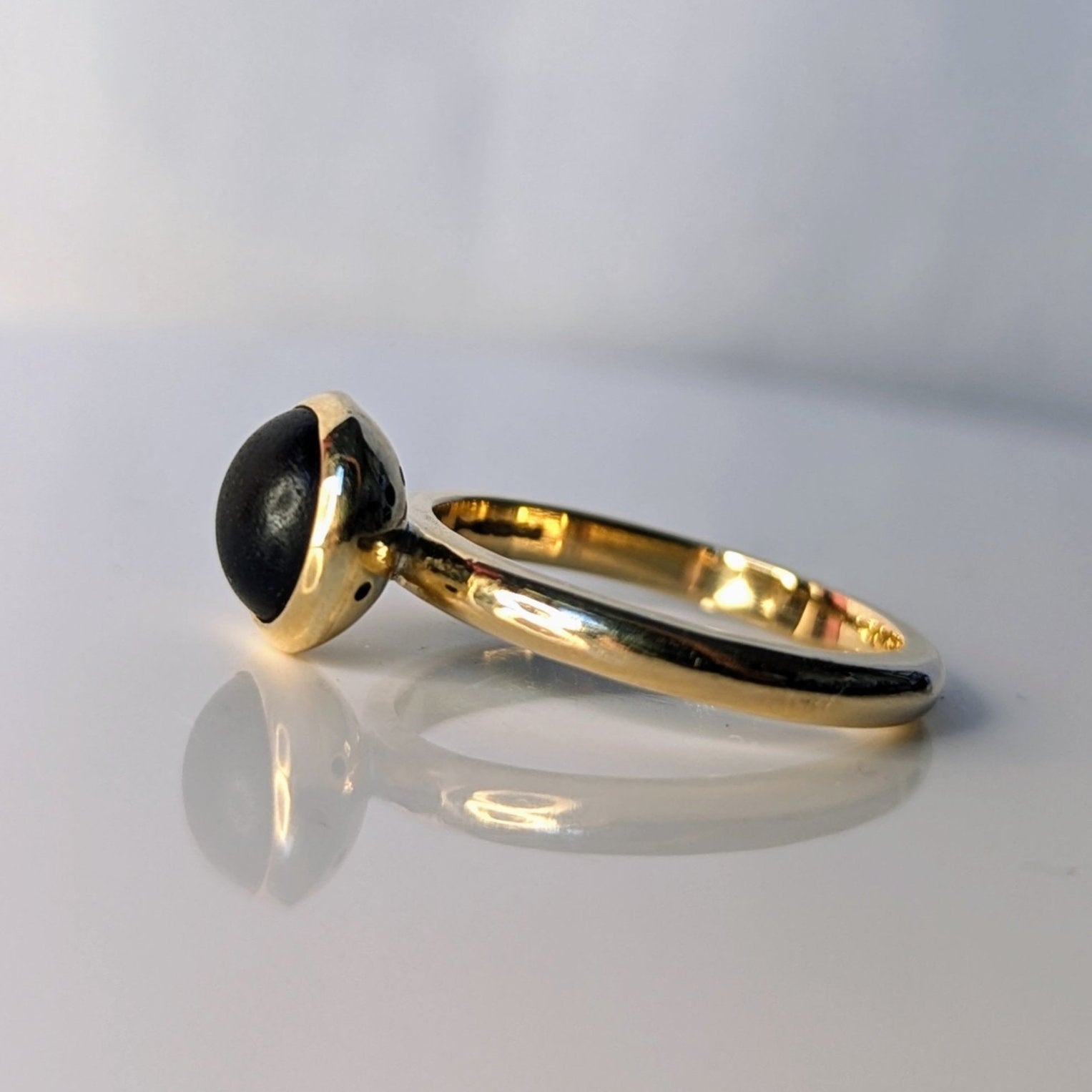 Pirate Black Sea Glass Gold Ring – Allure CollectionRingsBooblinka Jewellery