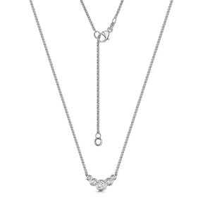 Rose Cut Diamond Necklace in Platinum