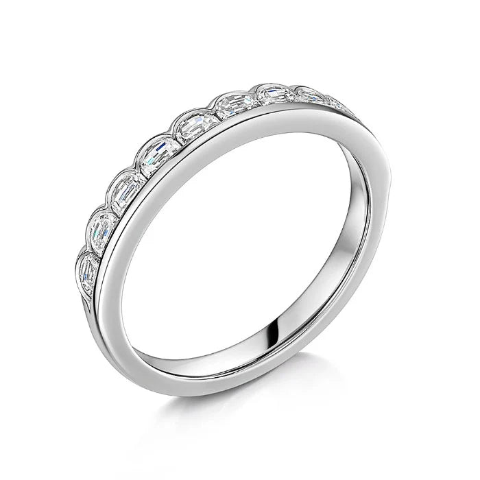 Half Moon Diamond Eternity Ring