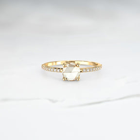 Rose Diamond Halley Frost Ring - Lelya - bespoke engagement and wedding rings made in Scotland, UK