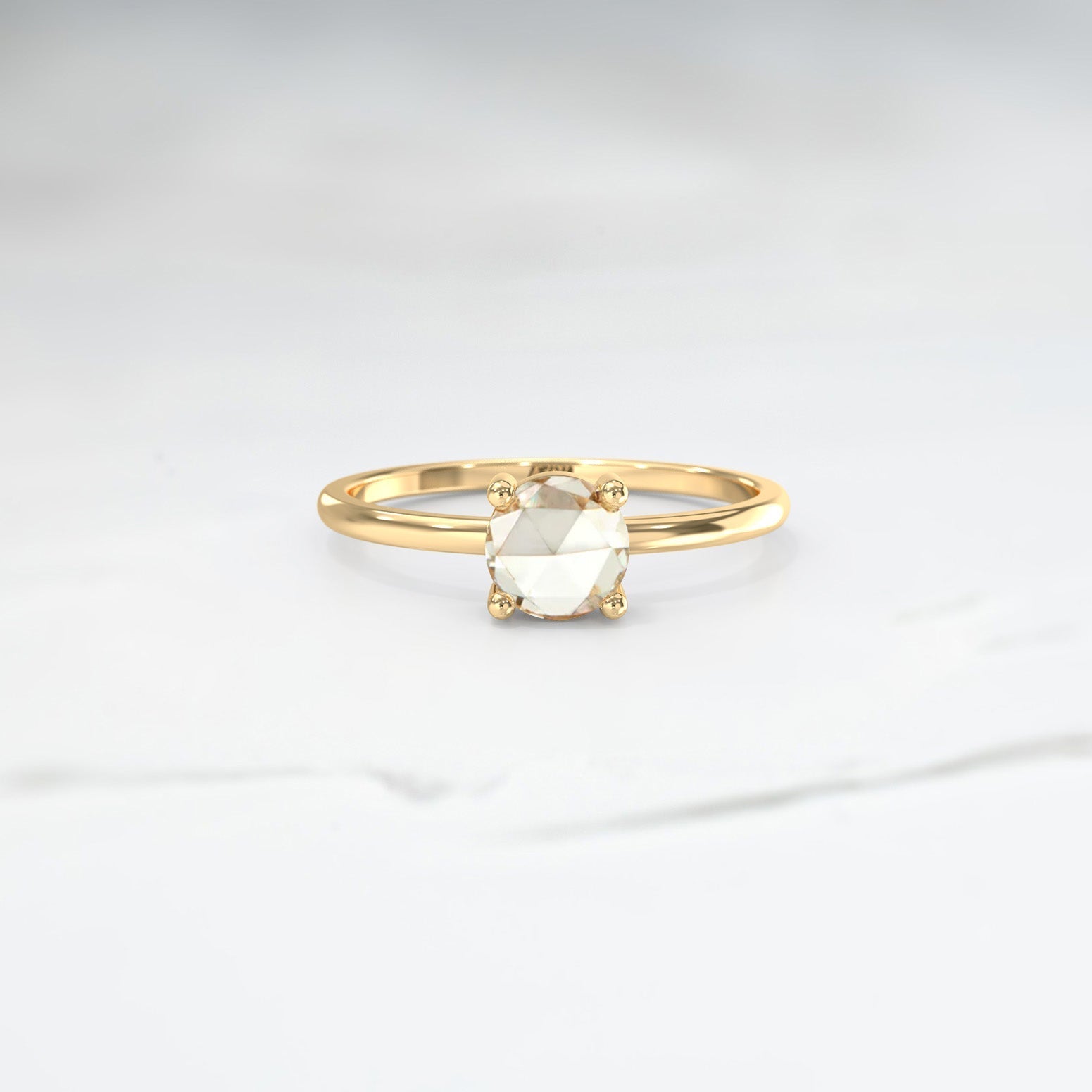 Rose Diamond Halley Ring - Lelya - bespoke engagement and wedding rings made in Scotland, UK