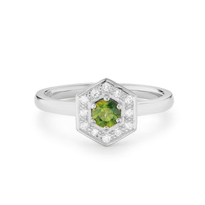 Soraya - Blue Green Sapphire Engagement Ring - Boutee