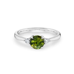 Eva 1ct - Blue Green Sapphire Engagement Ring - Boutee