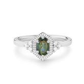 Zia - Blue Green Sapphire Engagement Ring - Boutee