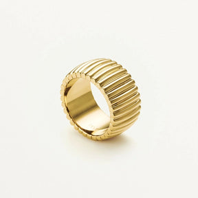 Neo Concrete Movement Ring – Gold Vermeil - Boutee