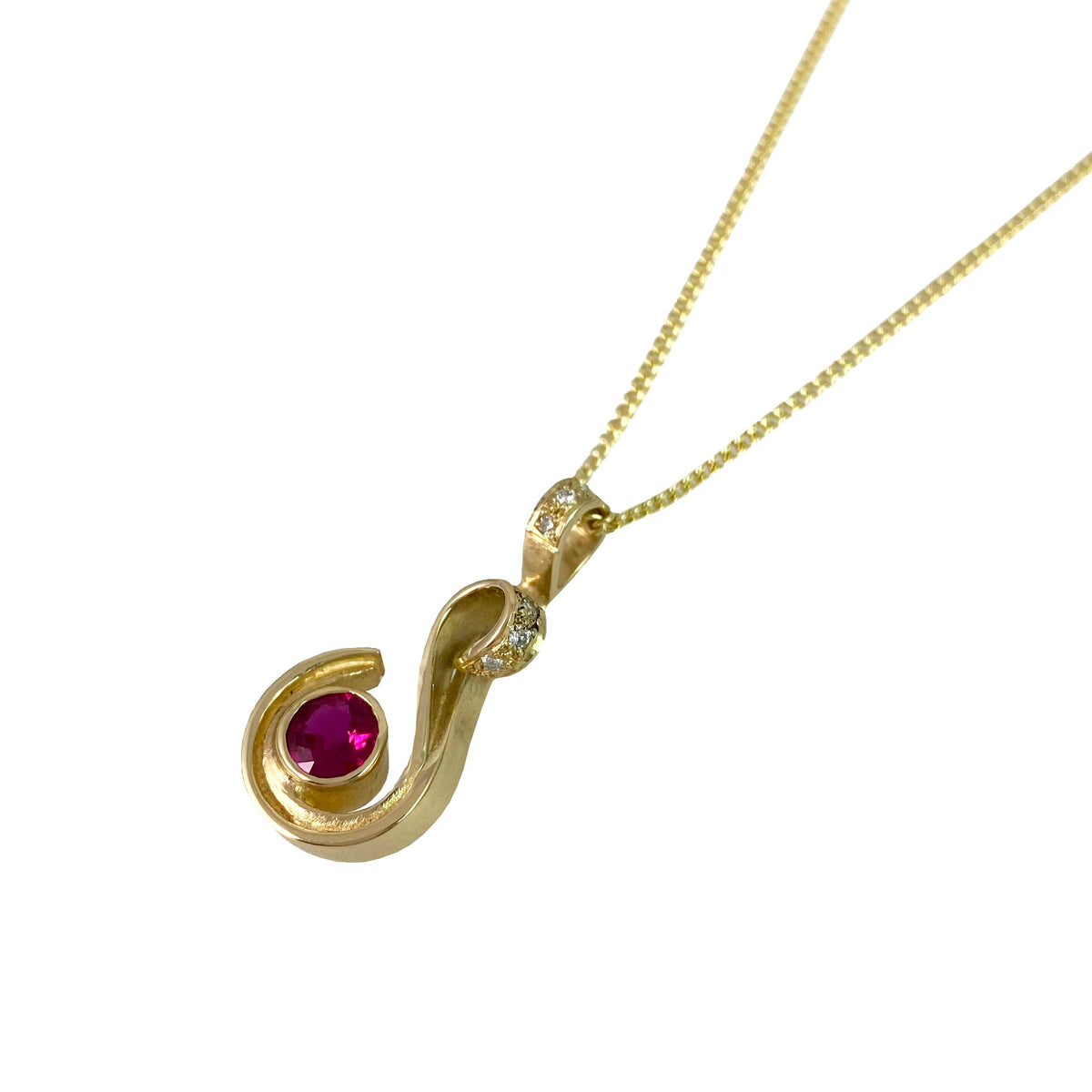 High Seas Ruby & Diamond Pendant - Boutee